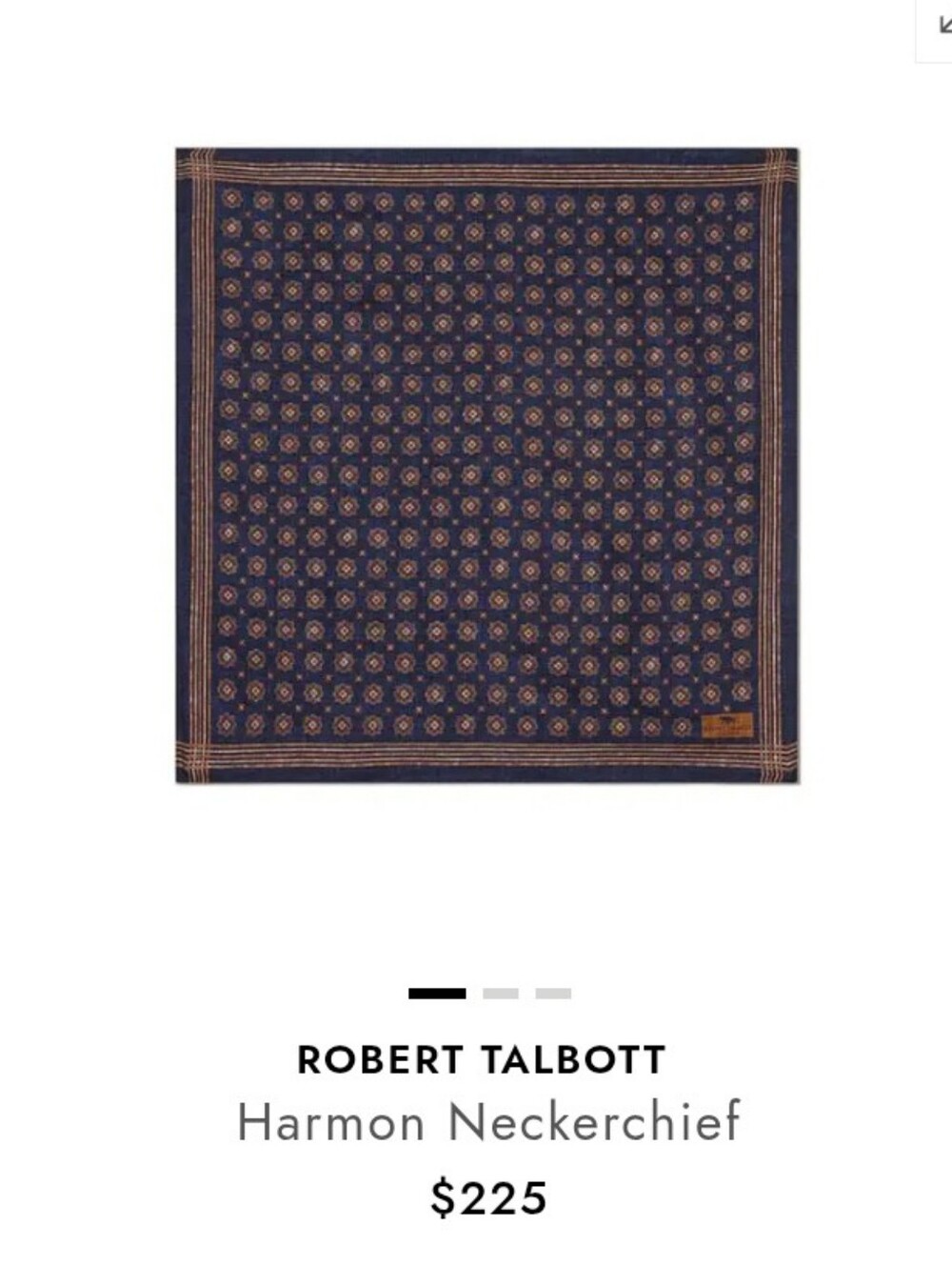 Robert Talbott Harmon Neckierchief , Scarf 26" x 26"